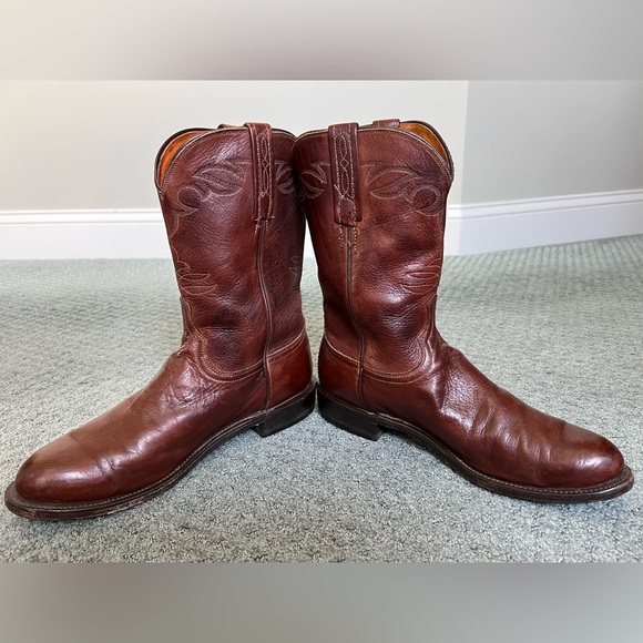 Lucchese Mens 9 D Mad Goat Roper Western Cowboy Boot Womens 10.5 Rodeo - Picture 3 of 11